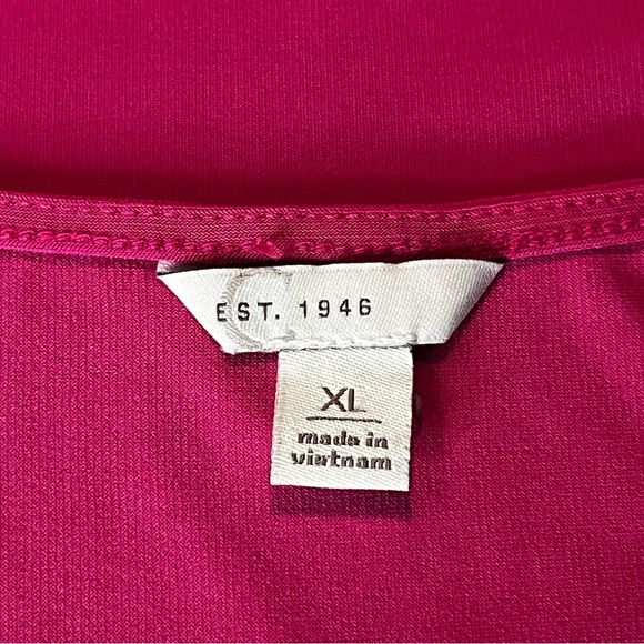 Est. 1946 Pink Ruffle Dress or Tunic Blouse Top Size XL Pink Sheer Ruffle Hem - Picture 5 of 7